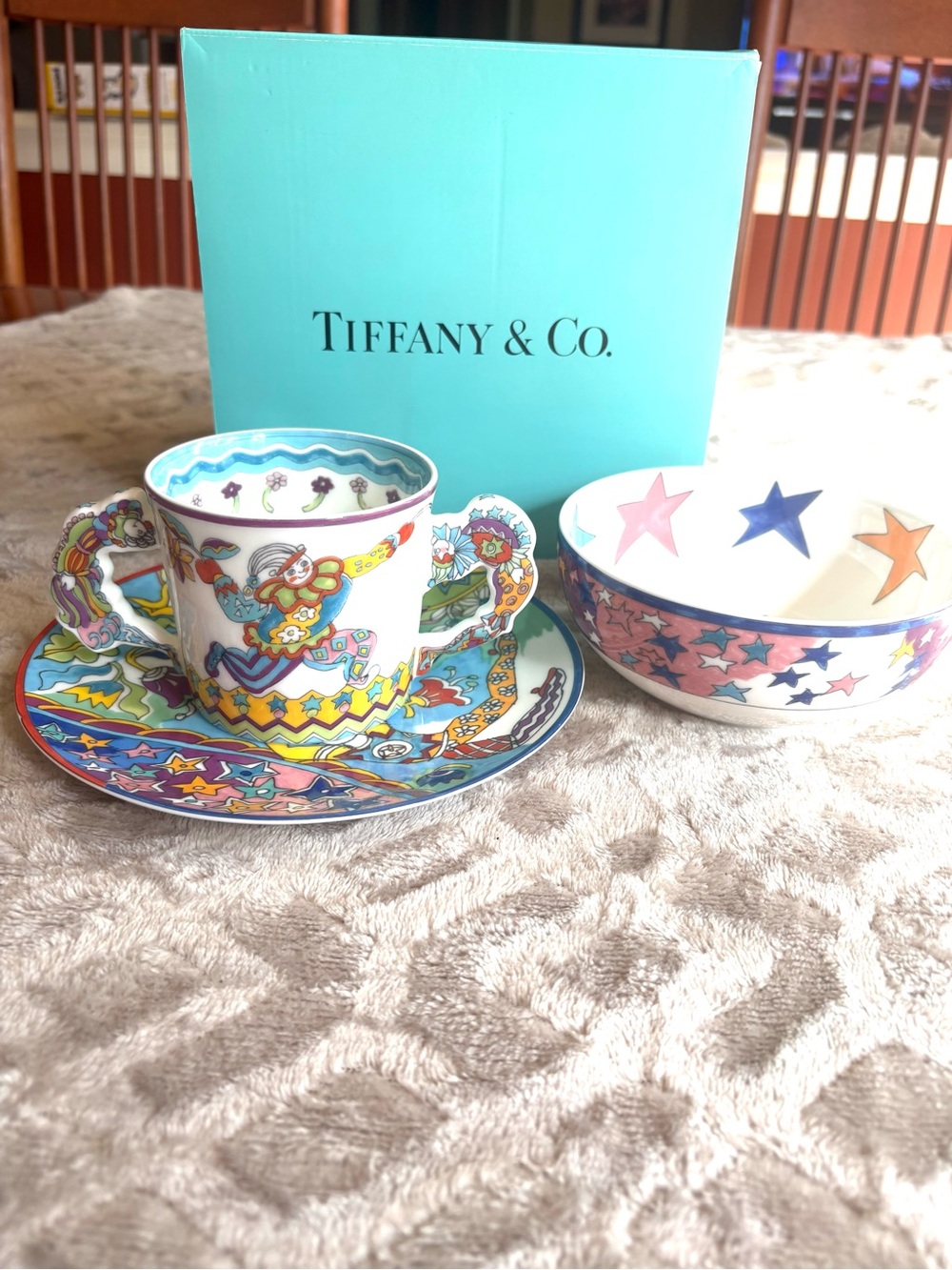 Vintage Tiffany & Co. Gene Moore Fantasy 3pc baby Set
